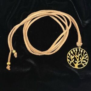 Gold Tree Pendant Necklace
